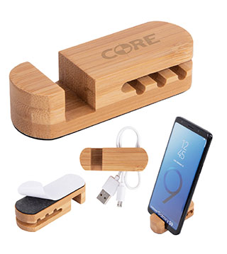 BLK25-25310 - Bamboo Desktop Cable Organizer