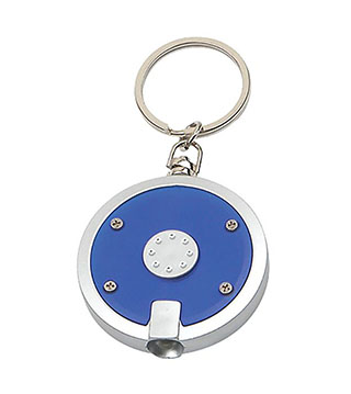 Round LED Light Keychain