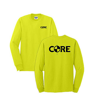 CO1-PC55LST-SP - CORE Tall Long Sleeve Cotton Safety Tee