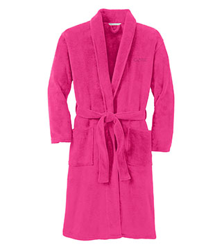 R102 - Ladies' Plush Microfleece Shawl Collar Robe