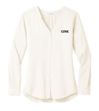 Ladies' L/S Button-Front Blouse